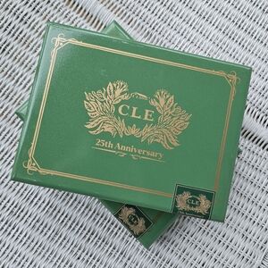 CLE 25th Anniversary Empty Cigar Boxes Green Lacquer Different Blends & Bottoms